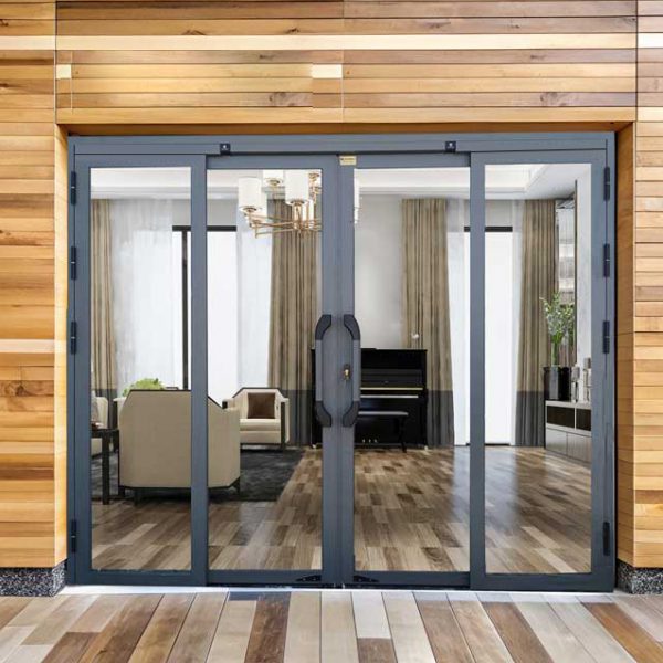 Cửa trượt quay Hệ Vip 68 (Nẹp rời 8.0) Màu Ghi Xám