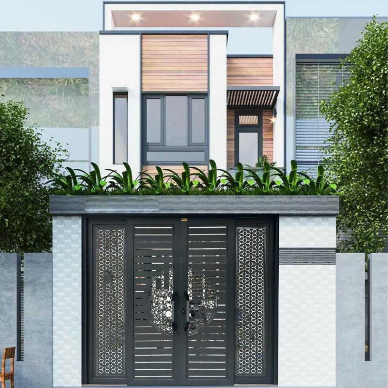 cửa cổng trượt quay Hoàng Gia hệ nẹp rời 8.0 3