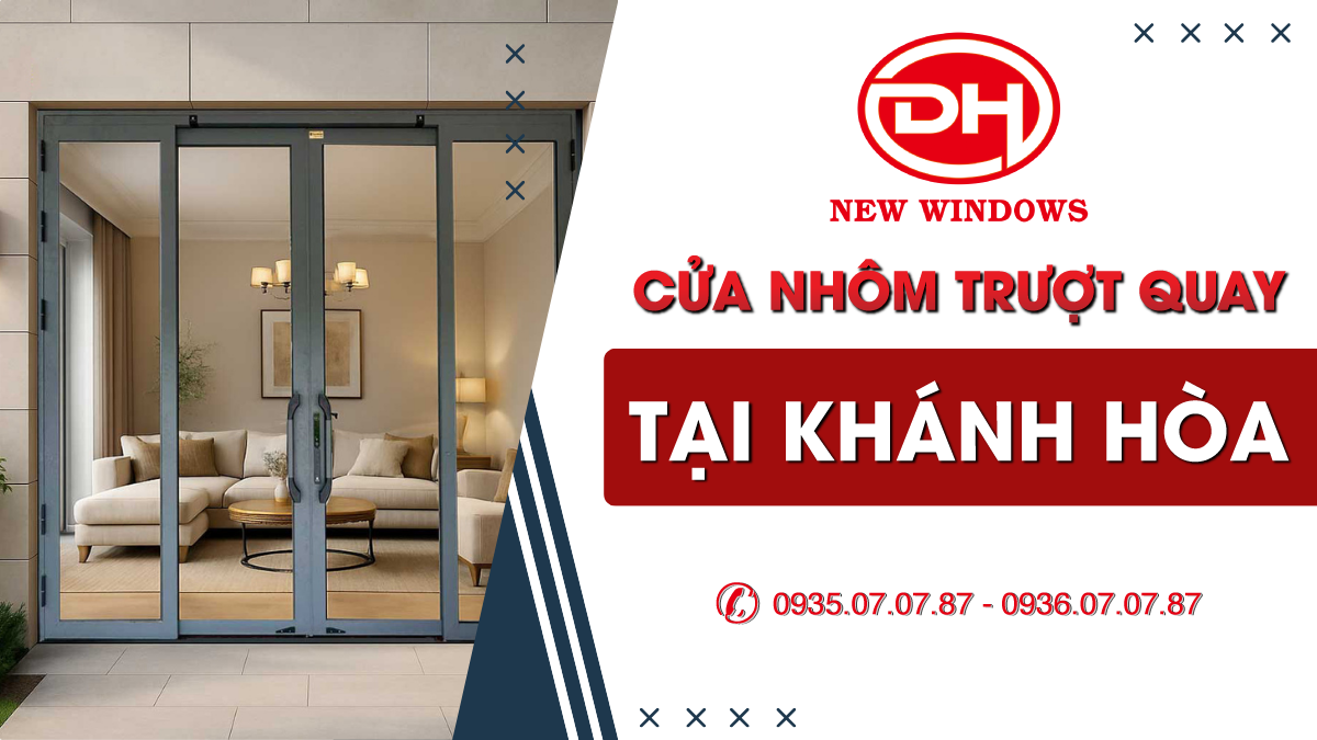 cửa nhôm trượt quay tại Khánh Hòa