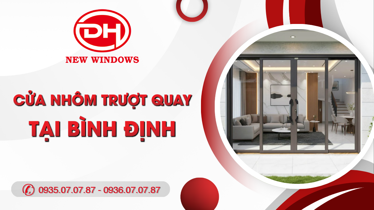 cửa nhôm trượt quay tại Bình Định