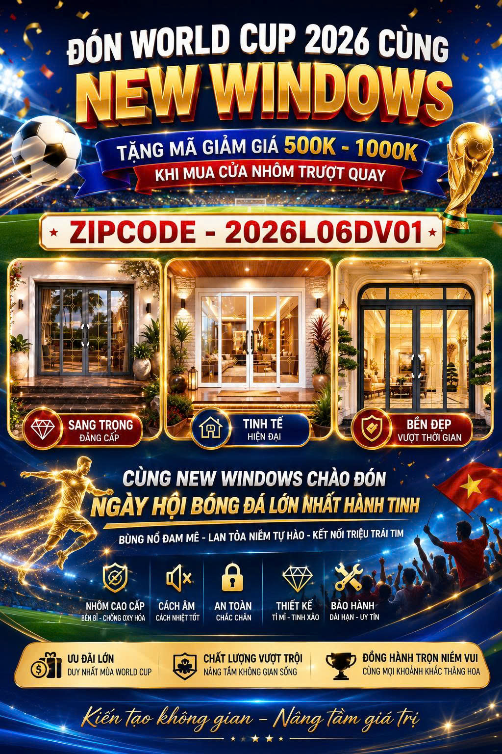 ưu đãi cửa nhôm trượt quay chào đón World Cup 2026 1