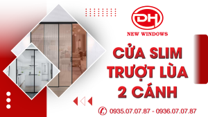 cửa Slim lùa 2 cánh tại TPHCM