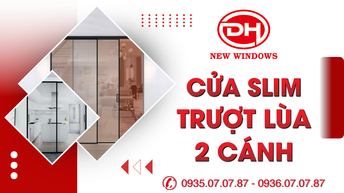 cửa Slim lùa 2 cánh tại TPHCM