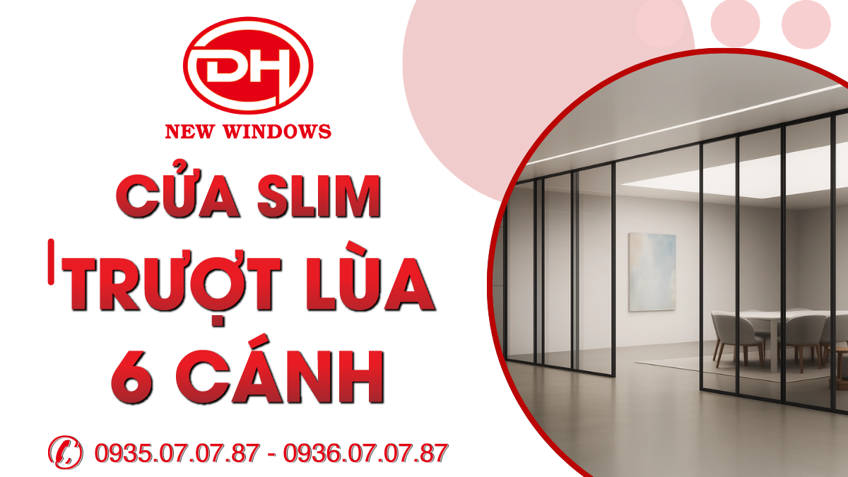cửa Slim trượt lùa 6 cánh