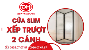 cửa Slim xếp trượt 2 cánh